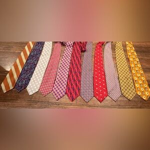 11 Piece Lot Robert Talbott Designer Men’s Silk Neck Ties